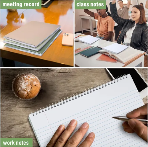 Miniatura 6 de Maitys 12 blocs de notas legales Steno en espiral de 8.5 x 11 pulgadas, bloc de notas encuadernadas en la parte superior, tapa dura, bloc de notas