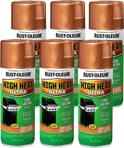 Miniatura 6 de Rust-Oleum 241169 - Pintura en aerosol de ultra alta temperatura, 12 oz, color negro