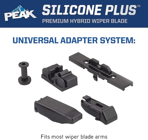 Miniatura 7 de PEAK Silicone Plus - Escobilla para parabrisas híbrida todo clima de 13 pulgadas, escobilla de parabrisas frontal premium de reemplazo con conector