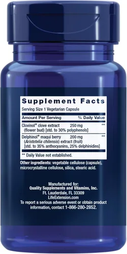 Miniatura 2 de Life Extension Glycemic Guard - Suplemento para el metabolismo de la glucosa - con extracto de bayas de maqui y clavo - Sin gluten, sin OMG, una vez