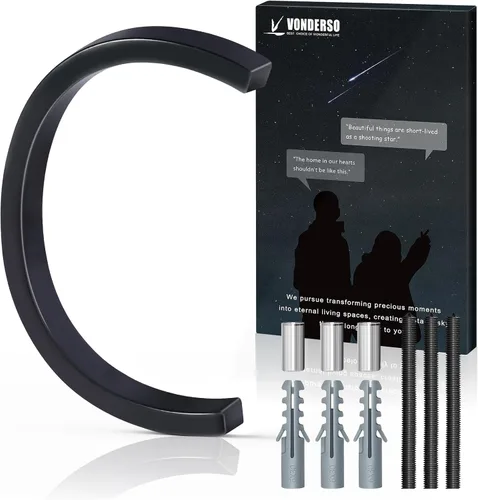 Miniatura 10 de VONDERSO Números flotantes de casa de 5 pulgadas para exteriores, números de dirección modernos de metal antioxidante (3), números de buzón Negro 3