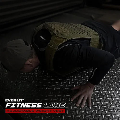 Miniatura 6 de EVERLIT Chaleco con peso ajustable de 14 libras/20 libras, peso incluido, para entrenamiento de peso corporal, fitness, entrenamiento, correr