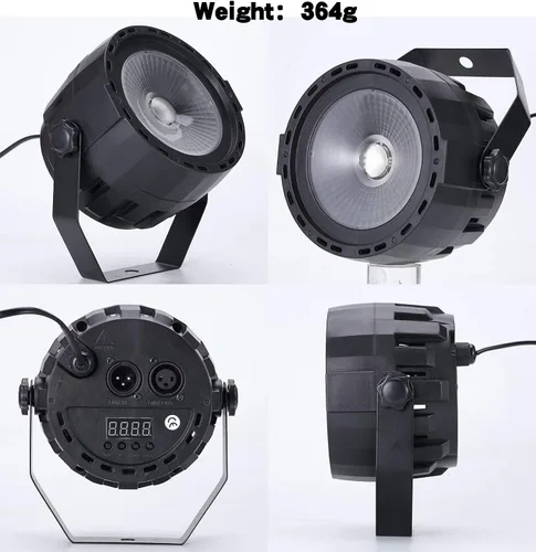 Miniatura 7 de SHEHDS Luces LED de 30 W COB Wash RGB 3 en 1 luces de fiesta con control remoto y DMX, activado por sonido para bodas, Navidad, espectáculos