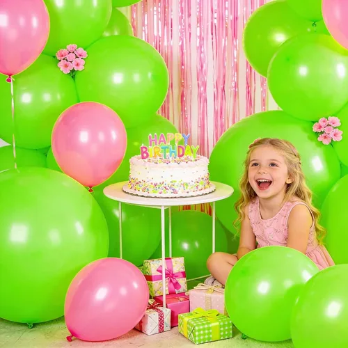 Miniatura 6 de 32 globos grandes de color verde claro de 18 pulgadas, globos redondos de látex grandes para decoración de cumpleaños y boda. C15-verde claro