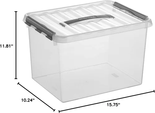 Miniatura 6 de Sunware 78800609 Q-Line - Caja de almacenamiento, transparente, 22 litros
