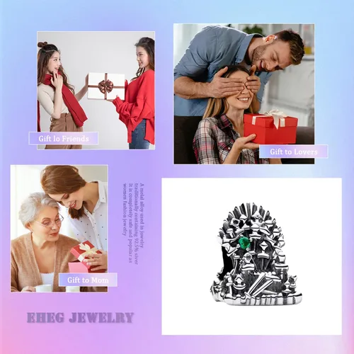 Miniatura 6 de polengju Games The Iron Throne Direwolf - Dijes para mujer, collar de plata de ley 925 con circonita cúbica 5A, colección de joyas para el día