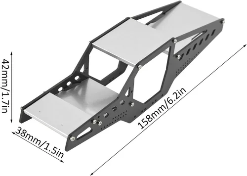 Miniatura 6 de Marco de coche RC, jaula de rodillo de aleación de aluminio duradera para entusiastas de modelos a escala 1/24 y aficionados a las carreras