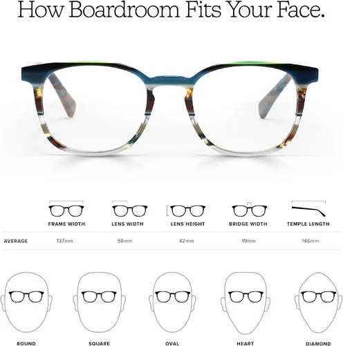 Miniatura 4 de eyebobs - Boardroom Gafas de lectura premium para hombres y mujeres Marco cuadrado para caras promedio Disponibles en 0.0x - 4.0x