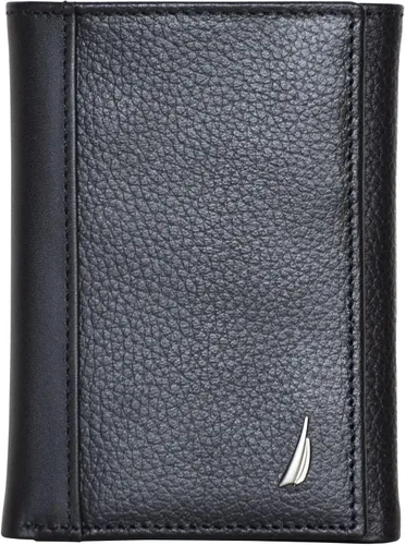 Miniatura 83 de Nautica Men's Trifold Wallet RFID Blocking Protection ID Window Card Slots Genuine Leather Durable
