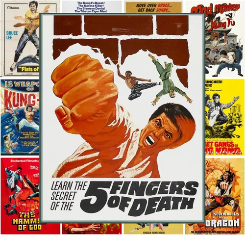 PIXILUV Juego de mini carteles [13 carteles 8x11] Kung Fu Karate Action # Trash Movie Posters Reimpresión Ocho