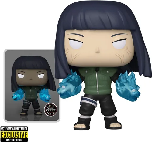 Miniatura 2 de POP Naruto Shippuden - Figura de vinilo de Chase Funko de edición limitada de Hinata con puños de león gemelos (brilla en la oscuridad), multicolor