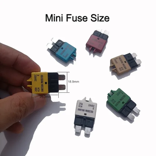 Miniatura 2 de Interruptor de reinicio manual de 28 V CC de perfil bajo ATC/ATO Reset Interruptor de circuito fusible para automóvil, motores de arrastre marinos