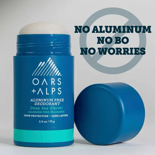 Miniatura 5 de Oars + Alps Desodorante sin aluminio para hombres Protección contra olores de larga duración, transparente y libre de residuos blancos