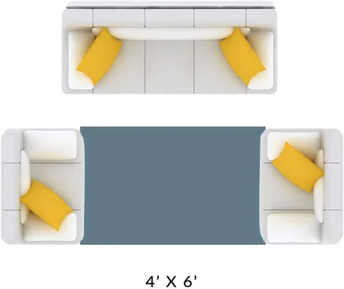 Miniatura 9 de Fairfield - Alfombra moderna de 4 x 6 pies, 4 x 6, alfombra de interior para sala de estar, comedor, alfombra de dormitorio, alfombra de cocina