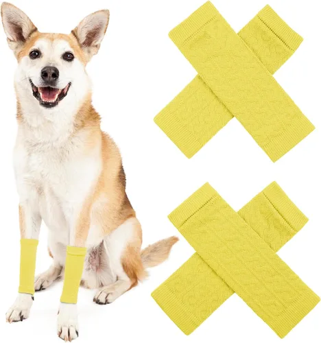 Miniatura 24 de ROZKITCH Manga de compresión para perro, 2 piezas de pierna delantera y 2 rodillas de pierna trasera, envoltura para codo de perro, protector