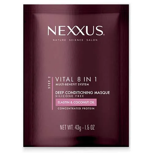 Nexxus New York Salon Care Vitall 8 en 1 máscara rejuvenecedora de coco y proteína complejo de 1.5 onzas