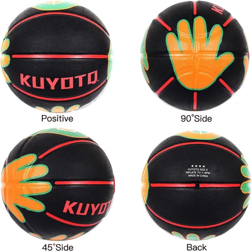 Miniatura 7 de KUYOTQ Size 5/6 Basketball 27.5"/28.5" for Kids Youth Womens with Visual Hand Print Guide, for Shooting Practice, Correct Shooting Form and Improve
