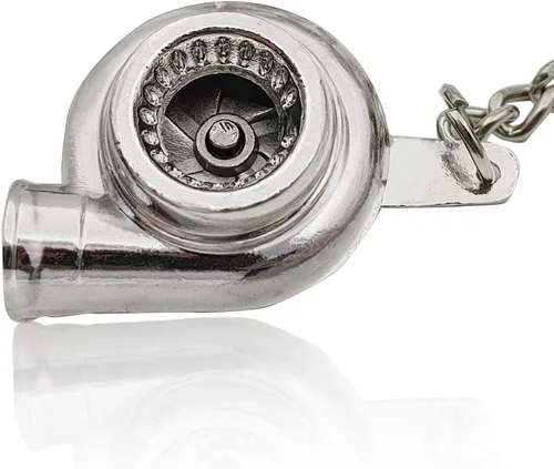 Miniatura 6 de TEMI Llavero turbocompresor turbo, llavero giratorio turboturbocompresor llavero compresor llavero negro
