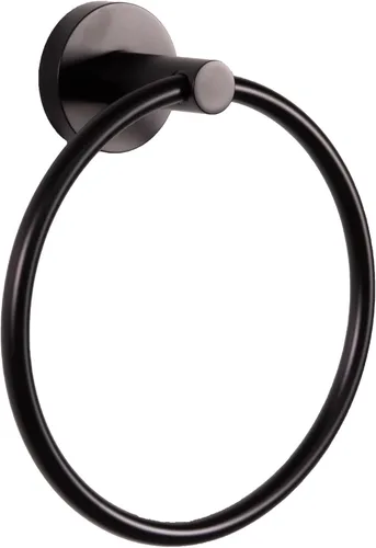 Miniatura 23 de Design House 582734-BGD Kelton - Gancho para bata, color negro mate, dorado satinado