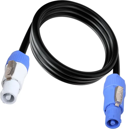 Cable de alimentación PowerCon de 3 pines, entrada a salida, cable de extensión de alimentación de 12 AWG, se adapta a luz de escenario, haz de