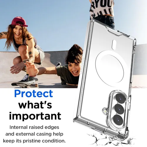 Miniatura 3 de AICase Funda transparente para Samsung Galaxy Z Fold 7, compatible con MagSafe, transparente, protección a prueba de golpes, resistente al