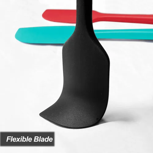 Miniatura 6 de Paquete de 3 espátulas grandes de silicona para cocina, espátulas de goma resistentes al calor de 600 °F para hornear, cocinar, raspar y mezclar