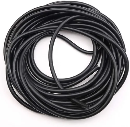 50 pies de tubo de caucho de látex negro, 3/8 pulg. de diámetro externo y 1/4 pulg. de diámetro interno, negro, 1 pieza continua