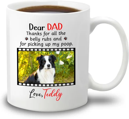 Miniatura 28 de Taza de café con nombre personalizado "Best Dog Mom Ever", regalo para mamá, mamá, madre, amante de los perros, taza de cerámica blanca Taza blanca