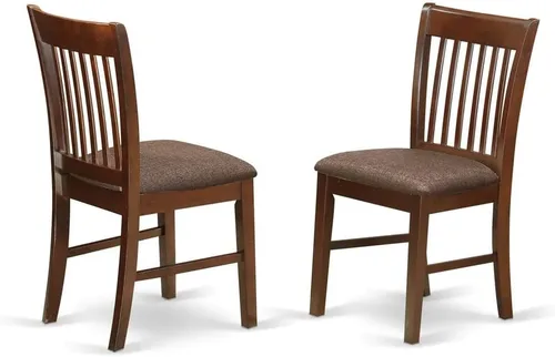Miniatura 4 de East West Furniture OXNO3-MAH-C - Juego de mesa de comedor de 3 piezas contiene una mesa de cocina cuadrada y 2 sillas de comedor tapizadas de tela