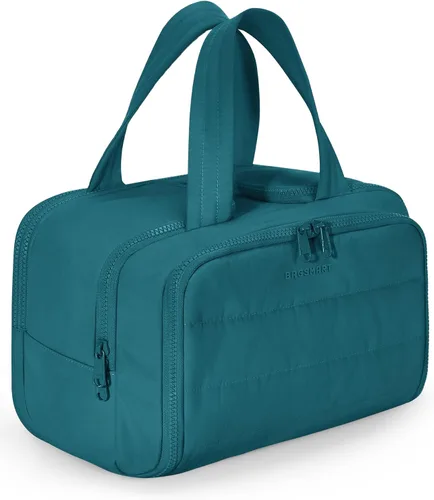 Miniatura 29 de BAGSMART Bolsa de Aseo de Viaje, Bolsa de Aseo Resistente para Mujeres, Bolsas de Aseo Ampliamente Abiertas y Esponjosas para Viajar, Organizador