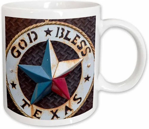 Miniatura 10 de 3dRose Lone star of Texas Emblem, Austin, Texas, Estados Unidos, taza negra de dos tonos de 11 oz