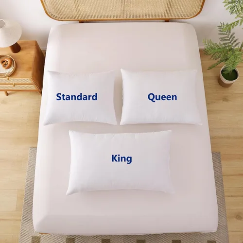 Miniatura 8 de Shatex Almohada extra firme tamaño King de 34 x 20 pulgadas, almohada de cama con inserto ajustable que proporciona un apoyo más fuerte