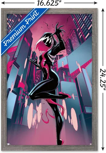 Miniatura 3 de Trends International Marvel Comics Ghost Spider Venom - Póster de pared de Spider-Gwen #24, 22.4 pulgadas de largo x 14.7 W, versión enmarcada