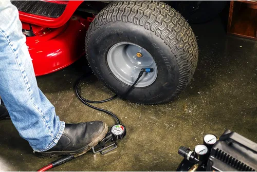 Miniatura 8 de Powerbuilt Inflador de neumáticos con manómetro 220 PSI para coches, bicicletas - 240217, negro