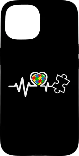 Miniatura 6 de Heart Puzzle Piece Heartbeat Cool Autism Awareness Case for iPhone 16