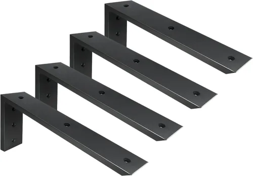 Miniatura 46 de WINKER Soporte para encimera, paquete de 2 unidades resistente de soporte oculto en L para estante de 3/8 pulgadas de grosor, 10 x 6 x 2.5 pulgadas