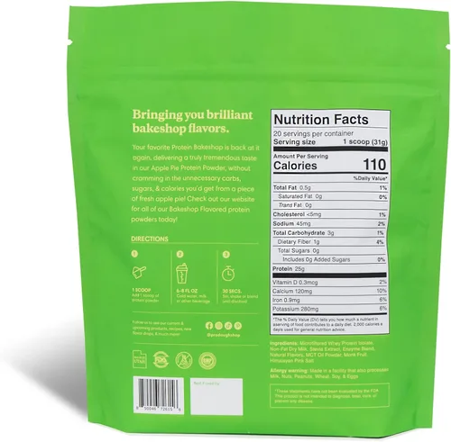 Miniatura 2 de ProDough Proteína en polvo de aislado de suero hidrolizada gourmet para mezcla de batidos - Mezcla de enzimas de fácil digestión, 25g de proteína