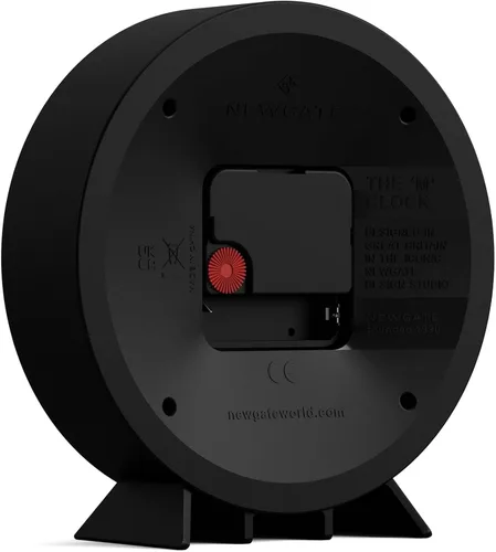 Miniatura 6 de NEWGATE® M Mantel Railway Desk Clock Moderno reloj de estación redonda Negro Estilo contemporáneo para escritorio, mesa, estante o mesita