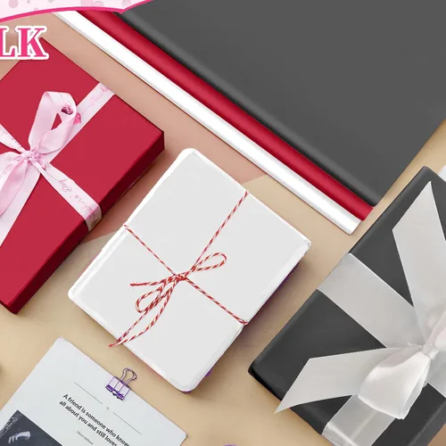 Miniatura 7 de 30 hojas de papel de seda negro, blanco y rojo para bolsas de regalo, papel de seda a granel para decoración de bodas, cumpleaños, proyectos
