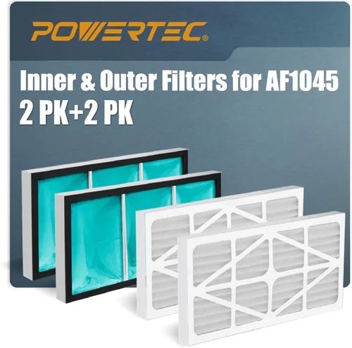 Miniatura 13 de POWERTEC Filtro de Aire Exterior de 5 Micrones para WEN 3410, POWERTEC AF4000/AF4001, Sistema de Filtración de Aire Shop Fox W1830, Repuesto