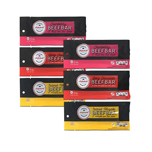 Miniatura 14 de Aufschnitt Barras de res de arándano con frutas reales y semillas de chía Certificado Glatt Kosher Sin gluten, sin nitritos, 24 qt.