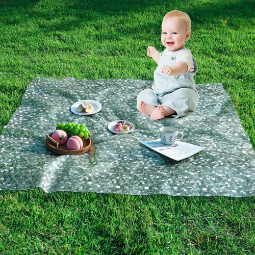 Miniatura 5 de Alfombrilla de plástico para bebé, alfombrilla de vinilo de fácil limpieza para el desorden alimentario, protector de piso impermeable para silla