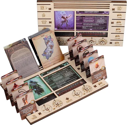 CZYY Gloomhaven/Frosthaven - Juego de 2 organizadores de madera contrachapada de abedul para ahorrar espacio en tu mesa | HP & XP Dials, Character