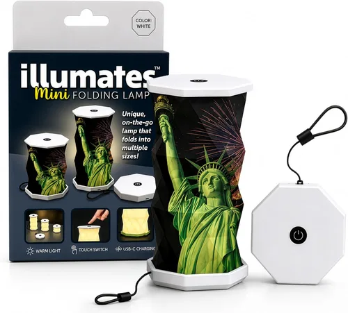 Miniatura 19 de Origami - Lámpara de escritorio LED plegable expandible – USB recargable y portátil – Luz de control táctil regulable con altura ajustable de hasta