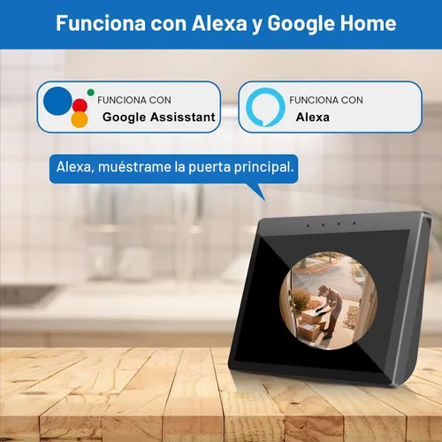 Miniatura 9 de Timbre de puerta inalámbrico, video de la cabeza a los pies, no requiere suscripción, vista en vivo HD 2K, conversación bidireccional, timbre