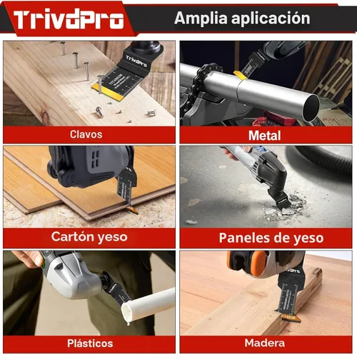 Miniatura 7 de Cuchillas de Herramienta Oscilante Cuchillas Multiherramienta - TrivdPro 50 piezas Juego de Cuchillas de Herramientas Múltiples Cuchillas de Sierra