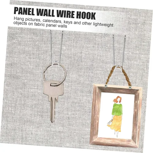 Miniatura 7 de Ganchos de pared de gancho afilado, ganchos multiusos, ganchos de acero inoxidable, panel de tela, ganchos de pared, ganchos de alambre de pared