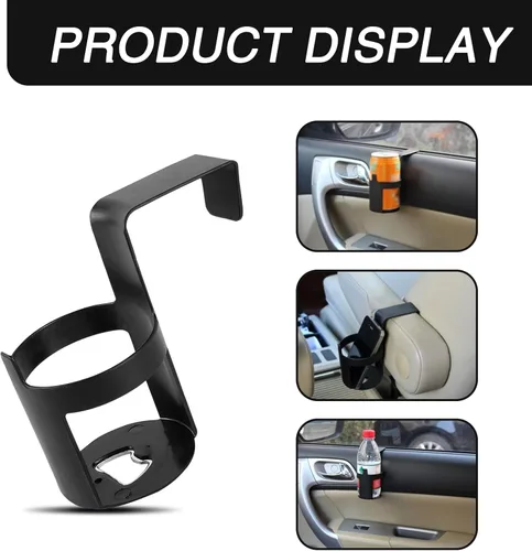 Miniatura 5 de 2 soportes para vasos de agua colgantes para automóvil, 4.52 x 2.55 pulgadas, portátil, de almacenamiento simple para reposabrazos de asiento
