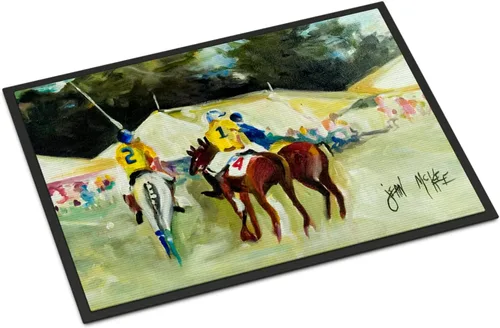 Miniatura 176 de Caroline's Treasures JMK1017JMAT - Tapete de caza de rana garza azul, 24 x 36 pulgadas, tapete para puerta delantera, interior y exterior
