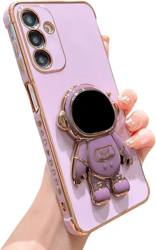 Miniatura 29 de phylla Funda de teléfono para Samsung Galaxy S22 Ultra de 6.8 pulgadas, funda de teléfono con soporte de astronauta chapado de lujo con bonito